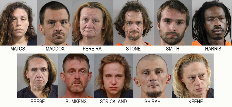The 11 suspects arrested